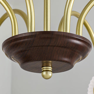 Lustra Lustre Sculptural en Verre Canalisé