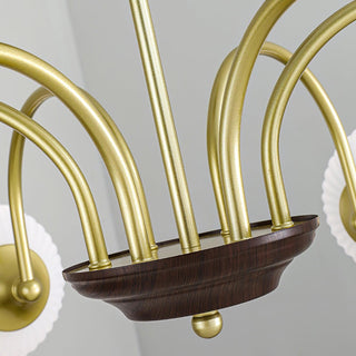 Lustra Lustre Sculptural en Verre Canalisé