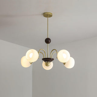 Lustra Lustre Sculptural en Verre Canalisé