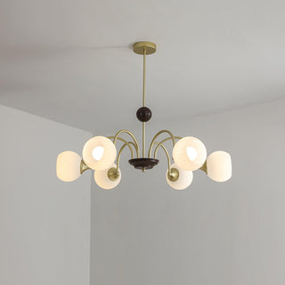 Lustra Lustre Sculptural en Verre Canalisé