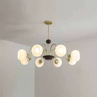 Lustra Lustre Sculptural en Verre Canalisé