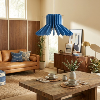 Sculptural Layered Felt Pendant Lamp-Neutral Decor