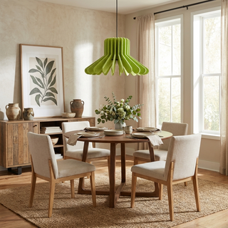 Sculptural Layered Felt Pendant Lamp-Neutral Decor