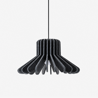 Sculptural Layered Felt Pendant Lamp-Neutral Decor