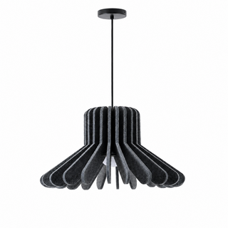 Sculptural Layered Felt Pendant Lamp-Neutral Decor