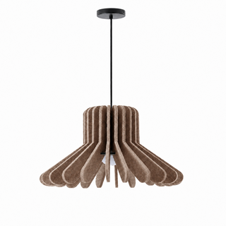Sculptural Layered Felt Pendant Lamp-Neutral Decor