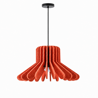 Sculptural Layered Felt Pendant Lamp-Neutral Decor