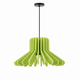 Sculptural Layered Felt Pendant Lamp-Neutral Decor