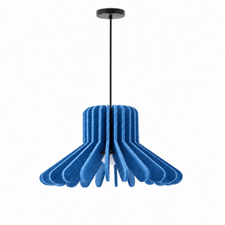 Sculptural Layered Felt Pendant Lamp-Neutral Decor