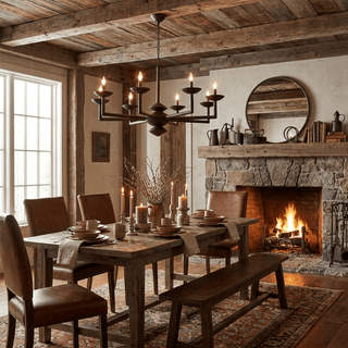 Sculptural Plaster Candelabra Chandelier-Neutral Decor