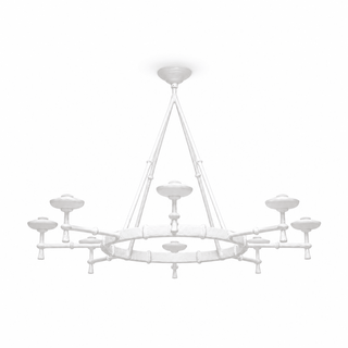 Sculptural Plaster Chalice Chandelier-Neutral Decor