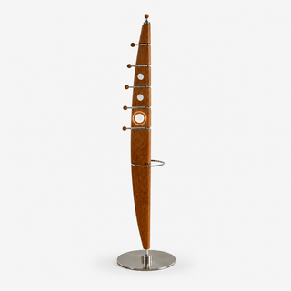 Sculptural Wood Coat Tree-Neutral Decor