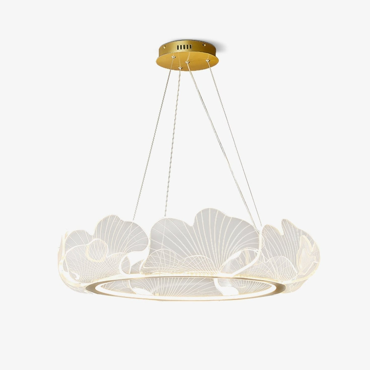 Darenessa Suspension en Acrylique Givré Anneau Floral