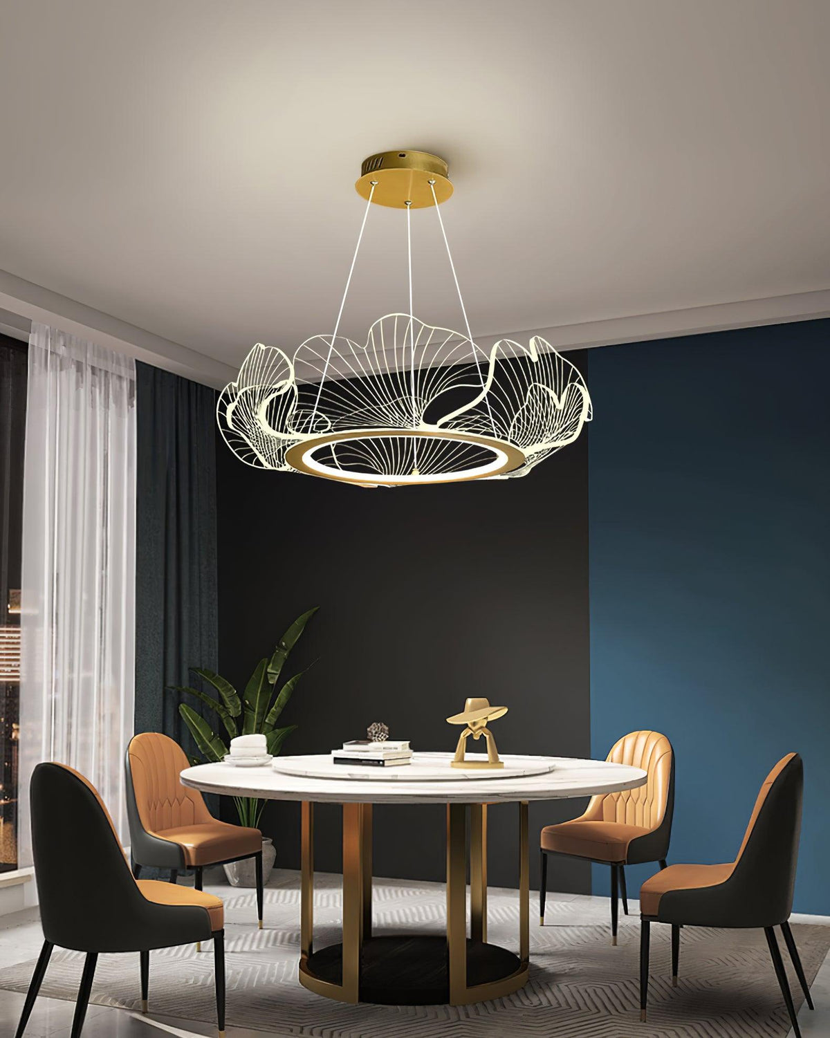 Darenessa Suspension en Acrylique Givré Anneau Floral