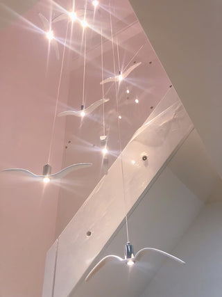 Lustra Suspension Lampe Ailes d'Oiseau pour Salon-Luire