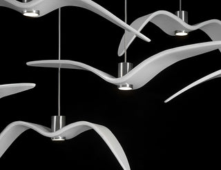 Lustra Suspension Lampe Ailes d'Oiseau pour Salon-Luire