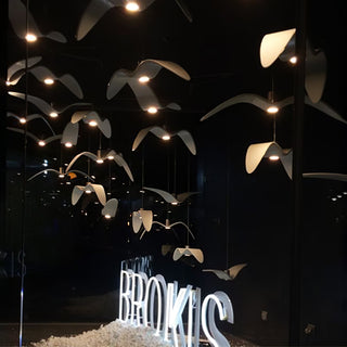 Lustra Suspension Lampe Ailes d'Oiseau pour Salon-Luire
