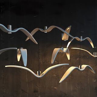 Lustra Suspension Lampe Ailes d'Oiseau pour Salon-Luire