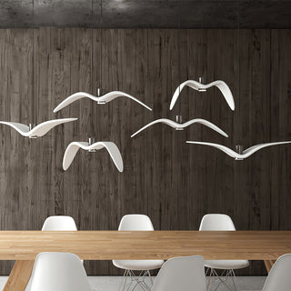 Lustra Suspension Lampe Ailes d'Oiseau pour Salon-Luire