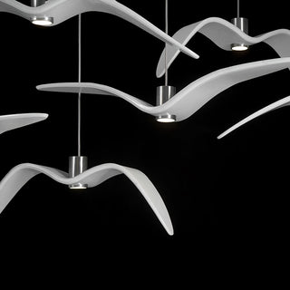 Lustra Suspension Lampe Ailes d'Oiseau pour Salon-Luire