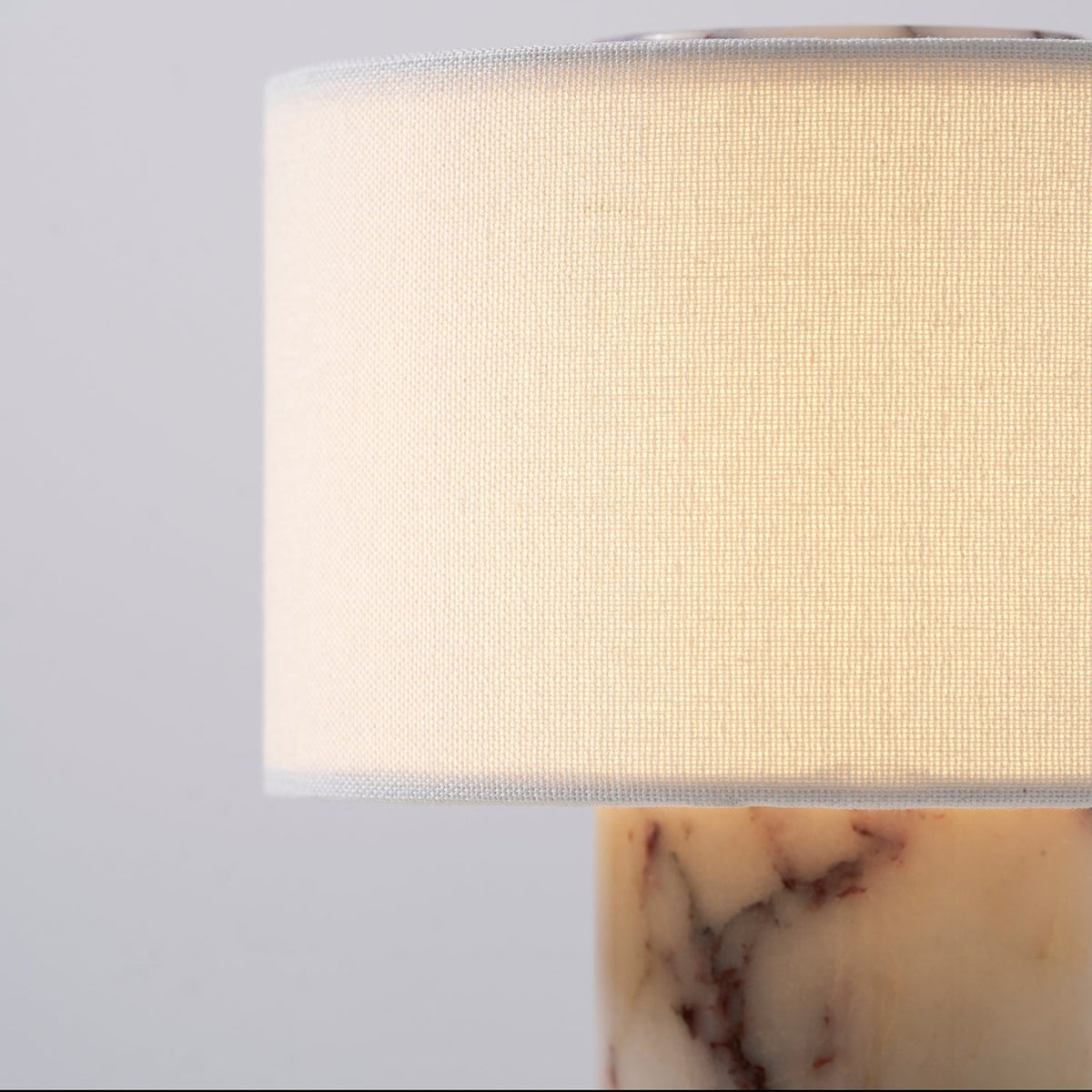 Sediment Table Lamp in a living room setting on an end table.