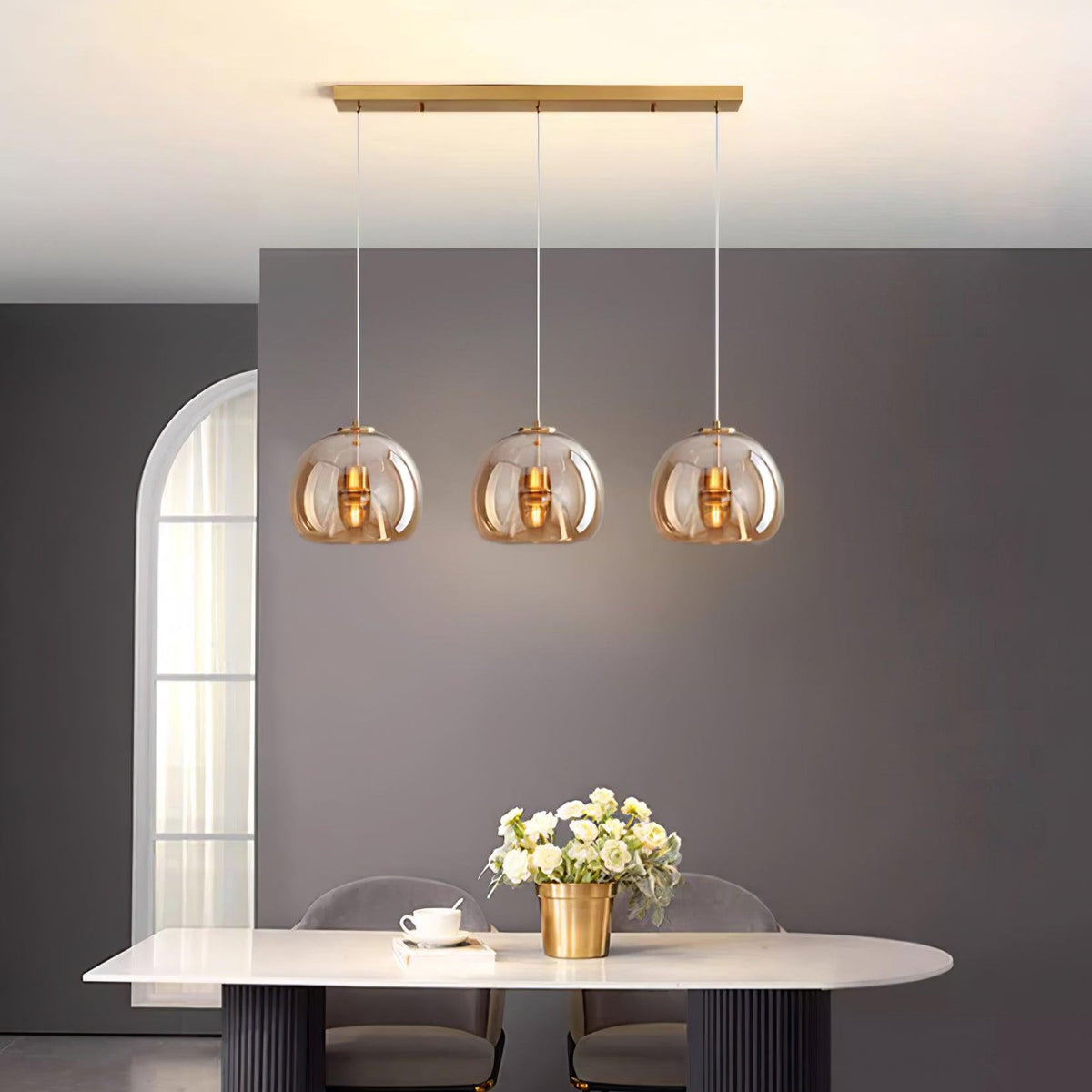 Avola Glass Pendant Light-Neutral Decor