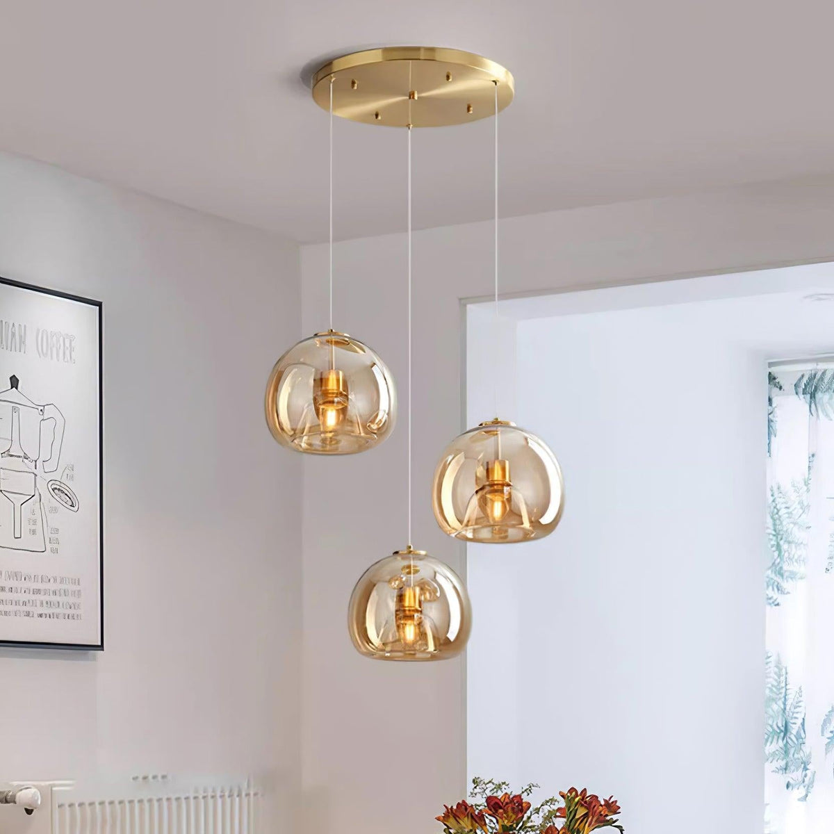 Avola Glass Pendant Light-Neutral Decor