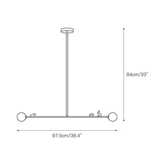 Zaveniel Suspension en Laiton et Verre Moderne Minimaliste