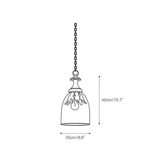 Nyrinaris Suspension en Métal et Verre Premium Vintage