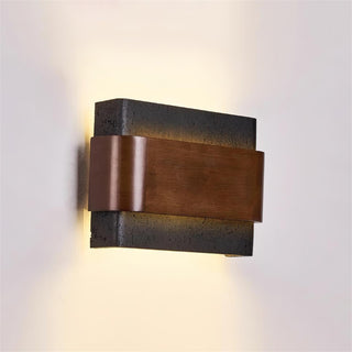 Ritta Lampe Murale Arc Fini Bois Travertin-Luire