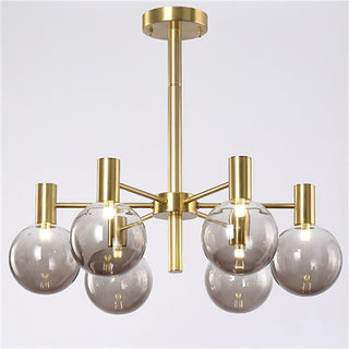 Lustra Lustre Globe En Verre Cadre Doré Moderne