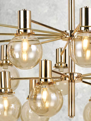 Lustra Lustre Globe En Verre Cadre Doré Moderne