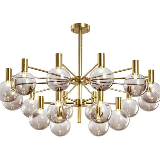 Lustra Lustre Globe En Verre Cadre Doré Moderne