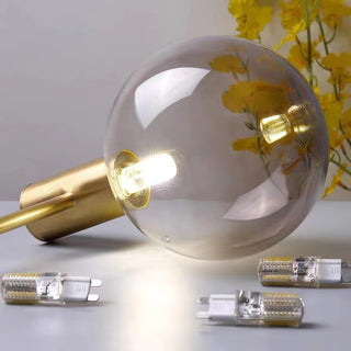Lustra Lustre Globe En Verre Cadre Doré Moderne