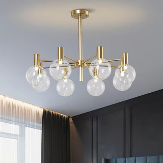 Lustra Lustre Globe En Verre Cadre Doré Moderne
