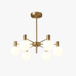 Lustra Lustre Globe En Verre Cadre Doré Moderne