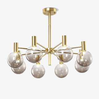 Lustra Lustre Globe En Verre Cadre Doré Moderne