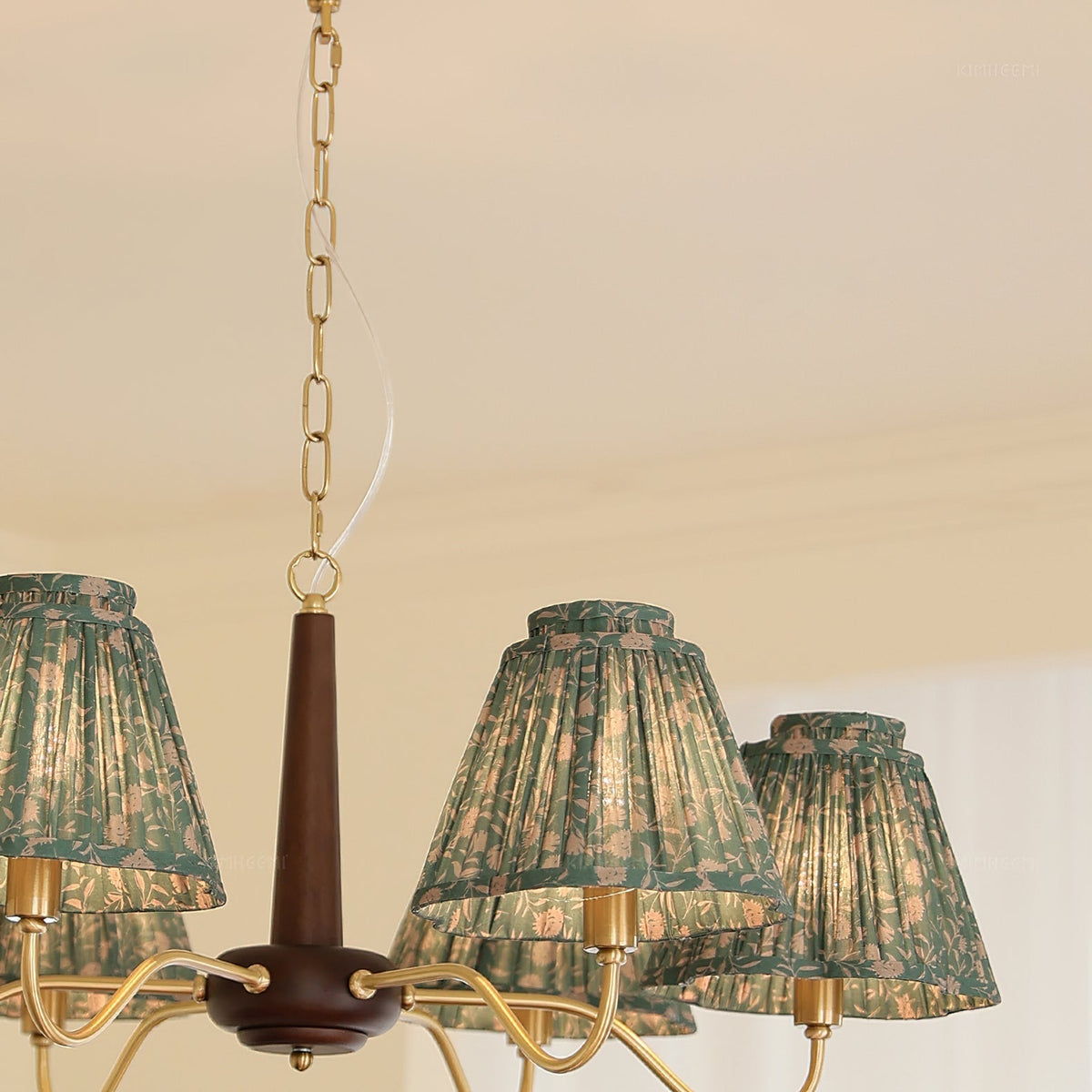 Selva Chandelier in Walnut color finish.