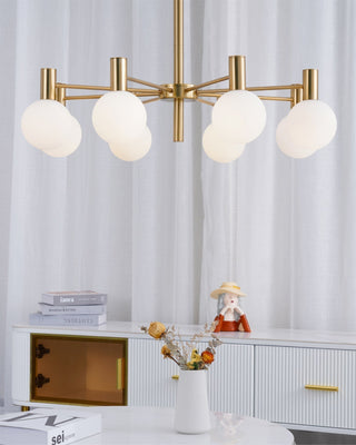 Lustra Lustre Globe En Verre Cadre Doré Moderne