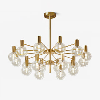 Lustra Lustre Globe En Verre Cadre Doré Moderne
