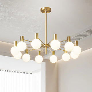 Lustra Lustre Globe En Verre Cadre Doré Moderne