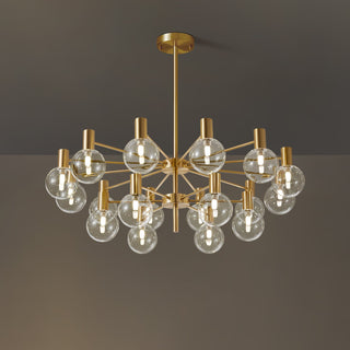 Lustra Lustre Globe En Verre Cadre Doré Moderne