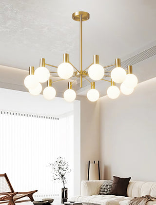 Lustra Lustre Globe En Verre Cadre Doré Moderne