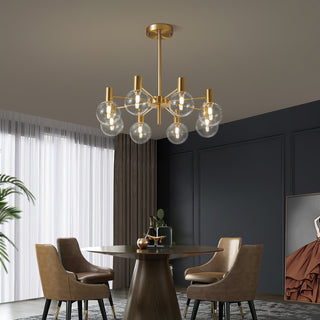 Lustra Lustre Globe En Verre Cadre Doré Moderne