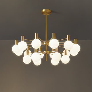 Lustra Lustre Globe En Verre Cadre Doré Moderne