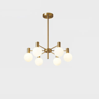 Lustra Lustre Globe En Verre Cadre Doré Moderne