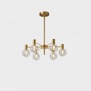 Lustra Lustre Globe En Verre Cadre Doré Moderne