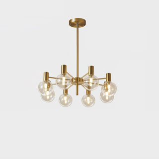 Lustra Lustre Globe En Verre Cadre Doré Moderne