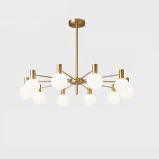 Lustra Lustre Globe En Verre Cadre Doré Moderne
