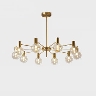 Lustra Lustre Globe En Verre Cadre Doré Moderne
